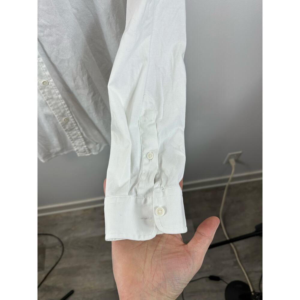 Buttercloth Performance Dress Shirt Longsleeve Mens Size XL Tall Fit White - Picture 12 of 12